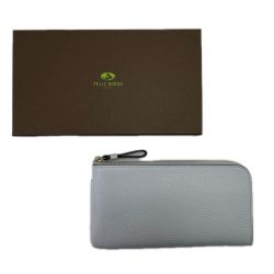PELLE BORSA ペレボルサ L字ジップ長財布 5443IG 薄水色 Sランク