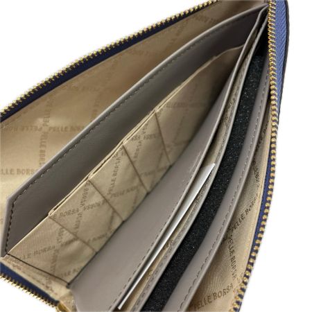 PELLE BORSA ペレボルサ L字ジップ長財布 5443VP ブルー