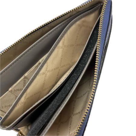 PELLE BORSA ペレボルサ L字ジップ長財布 5443VP ブルー