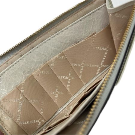PELLE BORSA ペレボルサ L字ジップ長財布 レネットグッズ 3500IV アイボリー
