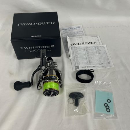 SHIMANO シマノ スピニングリール 20ツインパワー C3000MHG キズ有 箱 純正ノブ付 04141