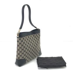 GUCCI グッチ セミショルダーバッグ 001.4231 001998 ブラック×グレー Bランク