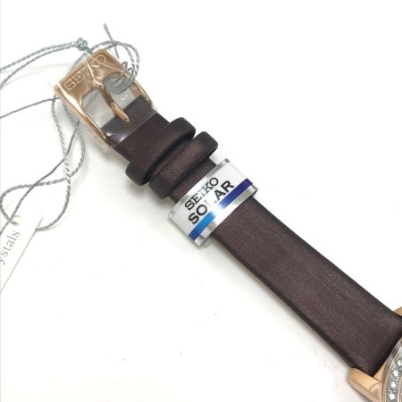 SEIKO セイコー 腕時計 ソーラー充電 スワロフスキー V115-0DC0