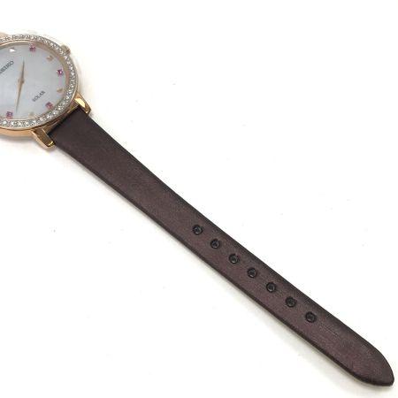 SEIKO セイコー 腕時計 ソーラー充電 スワロフスキー V115-0DC0