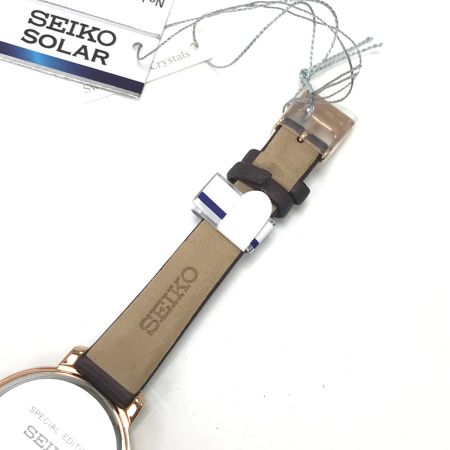 SEIKO セイコー 腕時計 ソーラー充電 スワロフスキー V115-0DC0