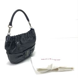 Salvatore Ferragamo サルヴァトーレフェラガモ ハンドバッグ ヴァラ ブラック Bランク