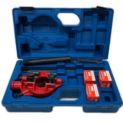 REX レッキス ベビーリード型手動パイプねじ切器 1102R3 チェーザ3種付 2R レッド Bランク