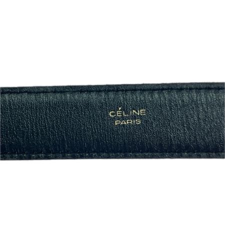 CELINE セリーヌ ホースキャリッジ（馬車金具）レザーベルト 64~67cm ブラック