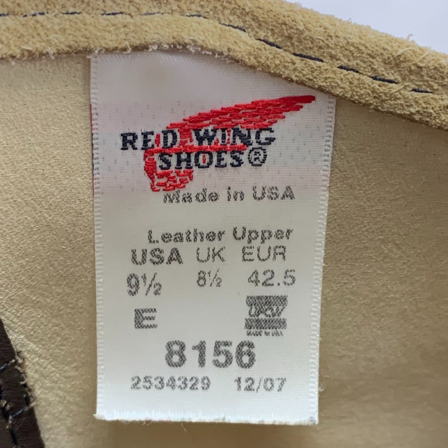 中古】 RED WING レッドウィング ペコスブーツ 9 1/2 E 8156 ベージュ