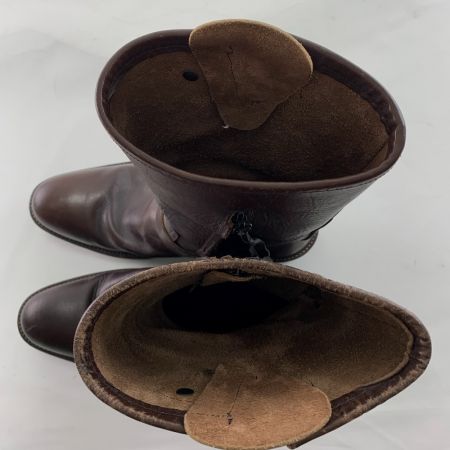  SCHORL SCHORL×alfredo BANNISTER ショール×アルフレッドバニスター　レザーブーツ ブラウン サイズ44