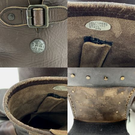  SCHORL SCHORL×alfredo BANNISTER ショール×アルフレッドバニスター　レザーブーツ ブラウン サイズ44