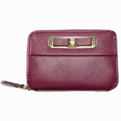 ▽▽ Ferragamo フェラガモ ヴァラリボン レザー コインケース パープル ワインレッド Bランク