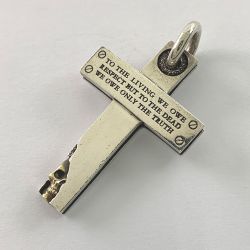 ▽▽ Dr.MONROE メッセージクロスペンダントトップ　SV925 / K18コンビタイプ FC-124 Cランク