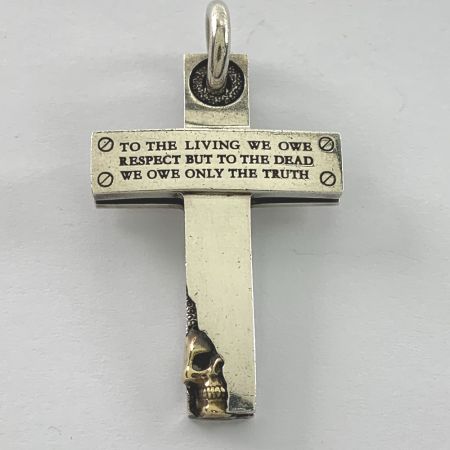  Dr.MONROE メッセージクロスペンダントトップ　SV925 / K18コンビタイプ FC-124