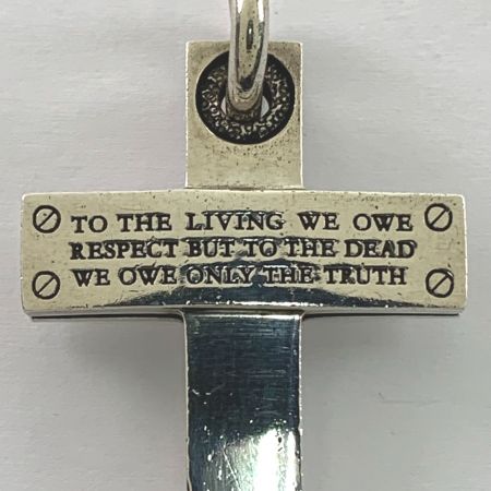  Dr.MONROE メッセージクロスペンダントトップ　SV925 / K18コンビタイプ FC-124