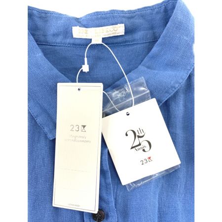  ONWARD KASHIYAMA CO.,LTD. 23区 L 25th Anniv シャツワンピース　ペチコート欠品　SIZE48 ブルー系