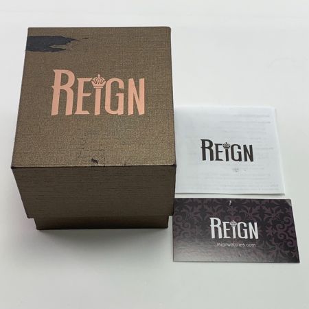  REIGN レイン AUTOMATIC　RONAN　ブラック文字盤　クロコ型押しレザーベルト