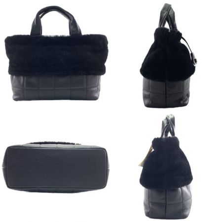  ジュリオグエッラ 2wayムートンコンビバッグ ブラック