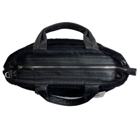  ジュリオグエッラ 2wayムートンコンビバッグ ブラック