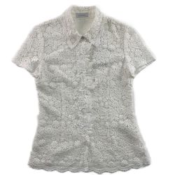 ▽▽ AUSTINREED オースチンリード 総レースブラウス 半袖 SIZE38 ホワイト Sランク