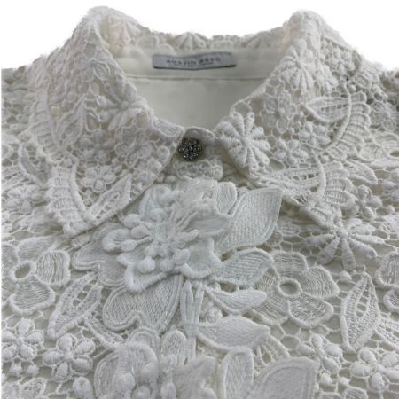  AUSTINREED オースチンリード 総レースブラウス 半袖 SIZE38 ホワイト