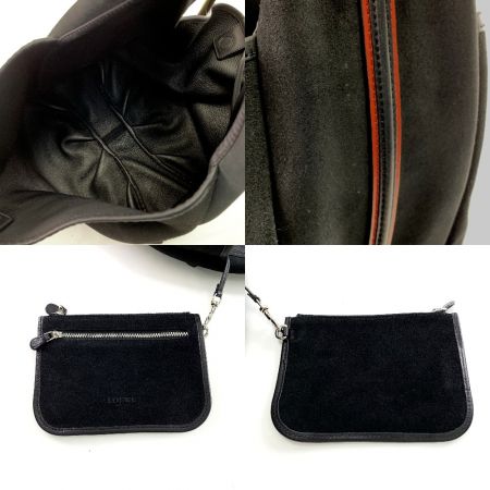  LOEWE ロエベ ヘリテージ　スエード　ハンドバッグ 320.61.B27 ブラック