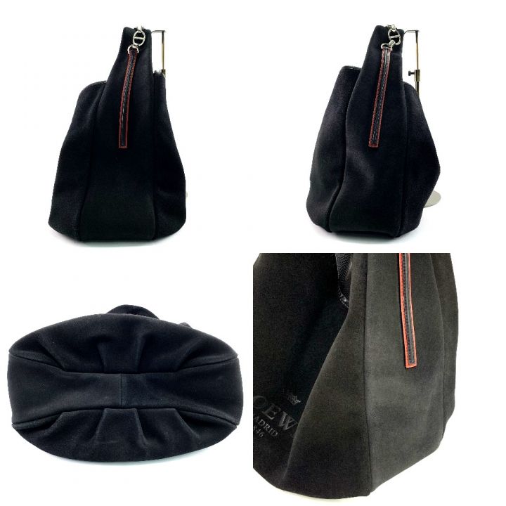 LOEWE ロエベ ヘリテージ スエード ハンドバッグ 320.61.B27 ブラック