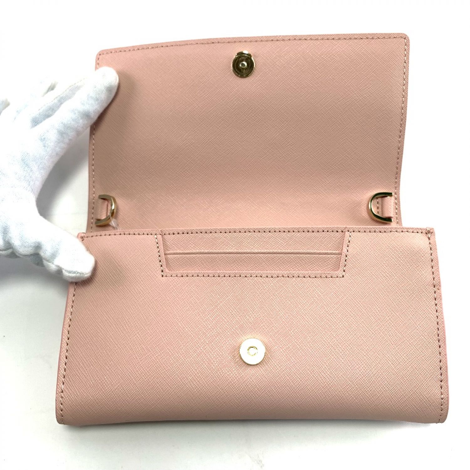 中古】 Kate Spade ケイトスペード ハート ウォレットショルダー