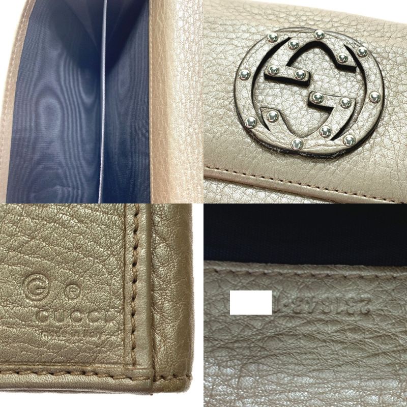 中古】 GUCCI グッチ 長財布 スタッズ インターロッキングＧ 231843 