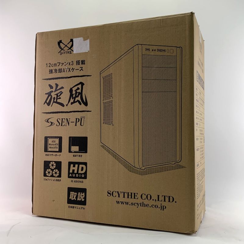 Scytheオリジナル 強冷却ATXミドルタワーケース「旋風」SCY-CFS3-BK
