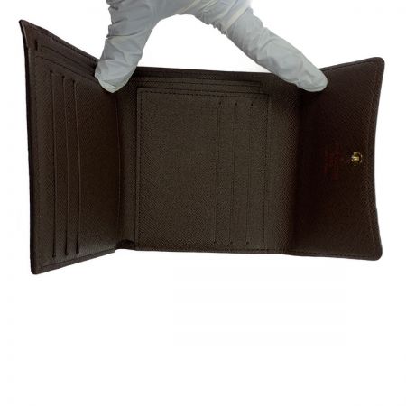  LOUIS VUITTON ルイヴィトン ダミエ ポルトフォイユ・アナイス　三つ折り財布 N63242 ブラウン