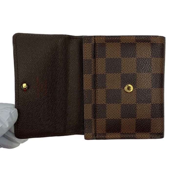 LOUIS VUITTON ルイヴィトン ダミエ ポルトフォイユ・アナイス 三つ折り財布 N63242 ブラウン｜中古｜なんでもリサイクルビッグバン