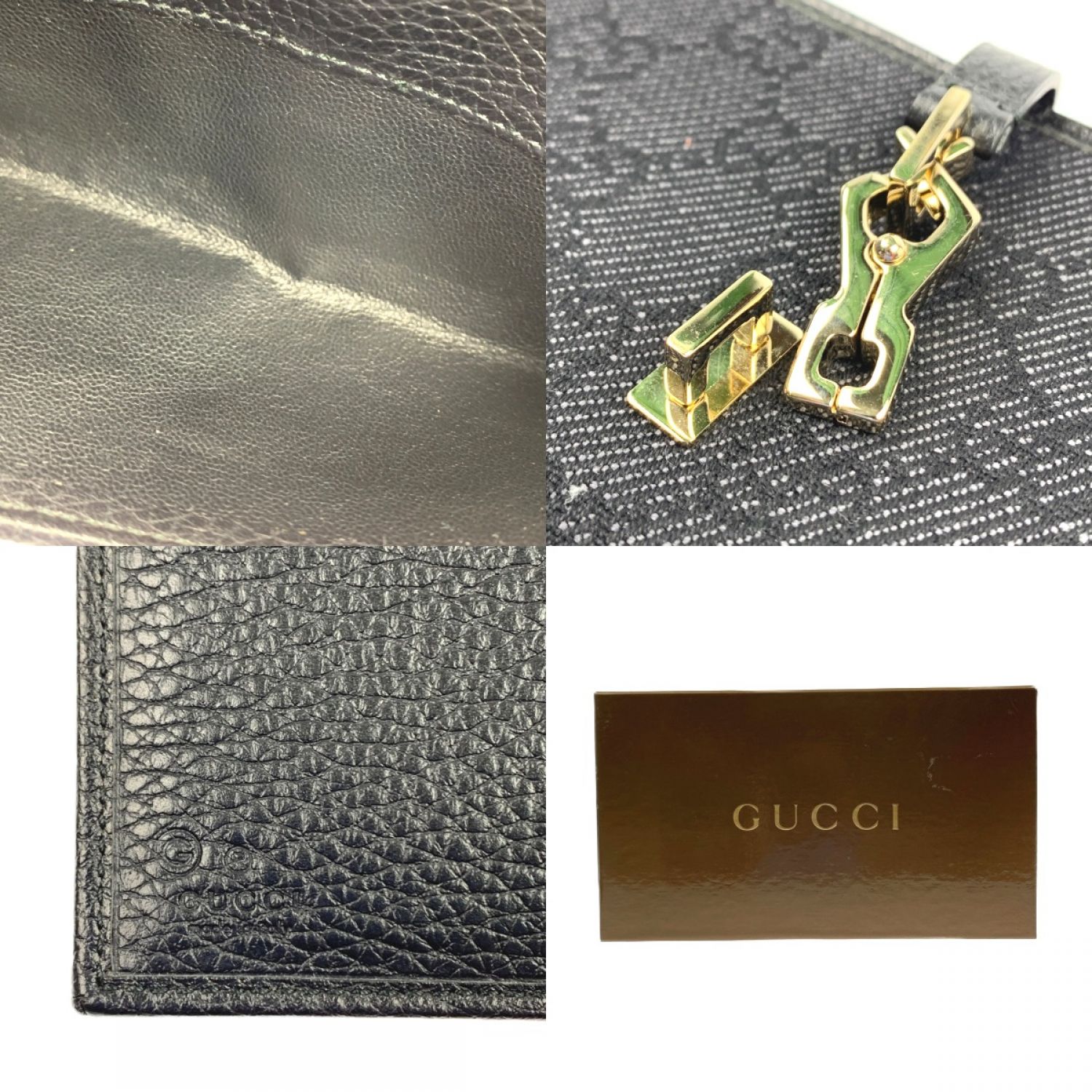 中古】 GUCCI グッチ 長財布 クリップ金具 GGキャンバス 150397