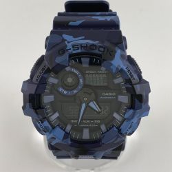 ▽▽ CASIO カシオ G-SHOCK　カモフラ柄　ブルー系 GA-700CM Aランク