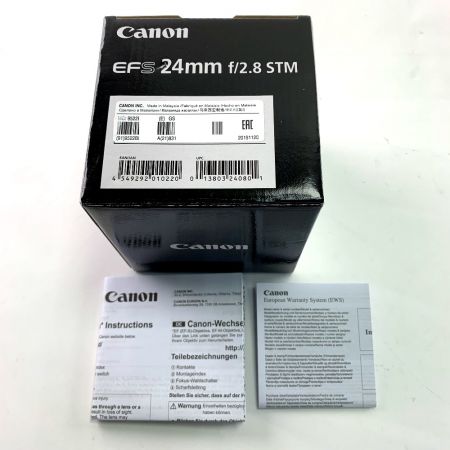  CANON キャノン 交換用レンズ　EF-S 24mm F/2.8 STM EF-S24