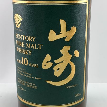 【北海道内限定発送】 YAMAZAKI 山崎/サントリー 山崎　10年　ピュアモルトウイスキー　700ml　ギフトBOX付 未開栓
