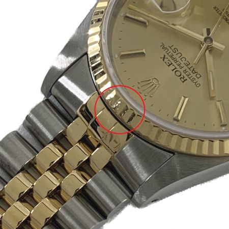  ROLEX ロレックス デイトジャスト　シャンパン　X番 16233