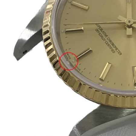  ROLEX ロレックス デイトジャスト　シャンパン　X番 16233