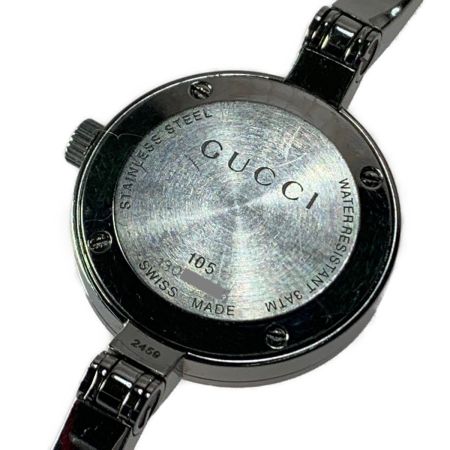  GUCCI グッチ レディース腕時計 Gサークル バングルウォッチ ロゴ文字盤 105