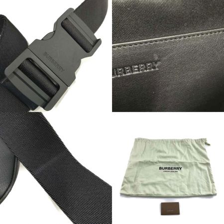  BURBERRY バーバリー ボディバッグ　チェック 8014237 ブラック x グレー