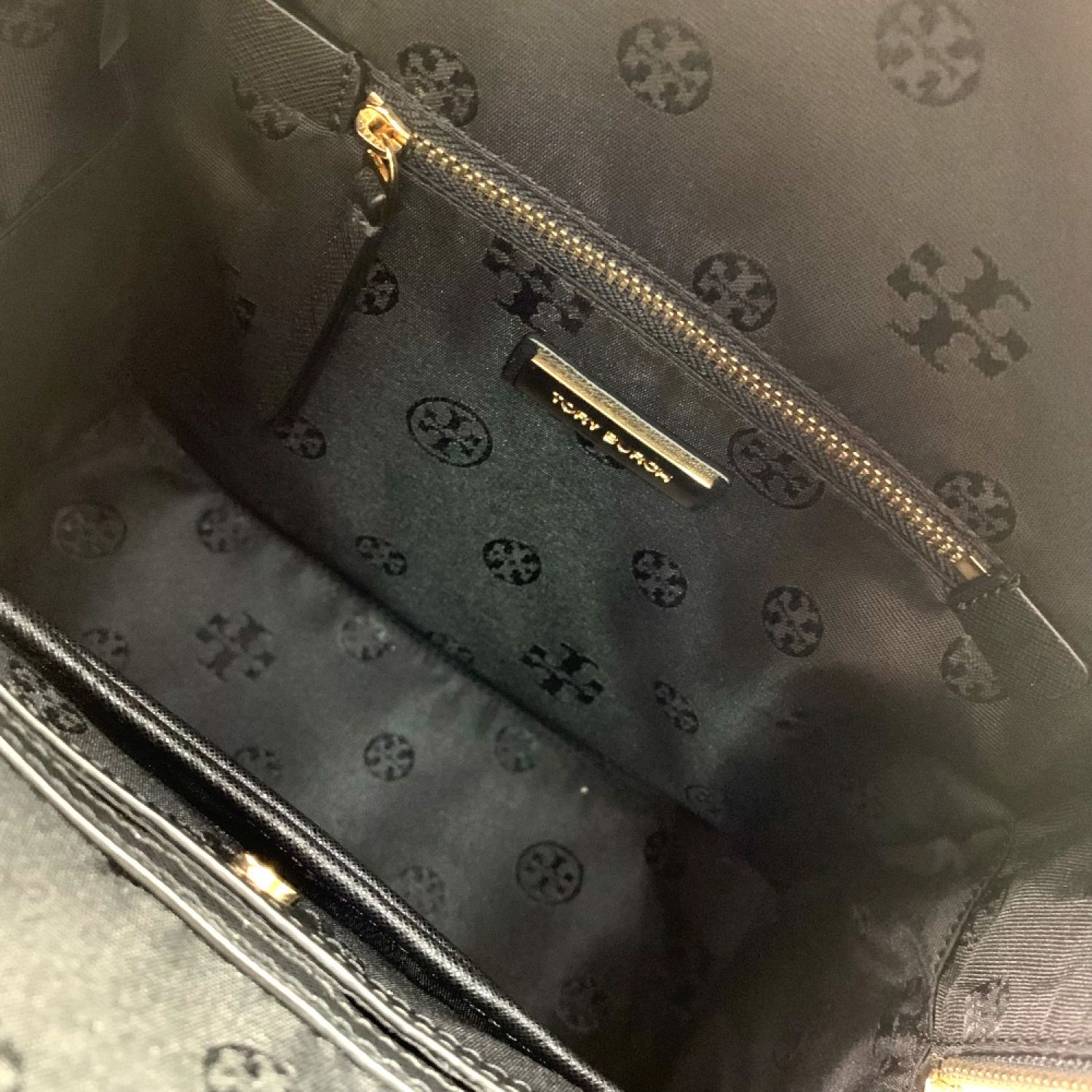 中古】 TORY BURCH トリーバーチ リュック レザー ブラック Aランク