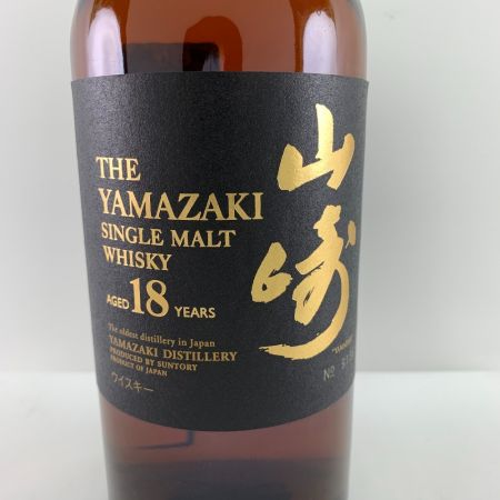 【北海道内限定発送】 YAMAZAKI 山崎/サントリー シングルモルトウイスキー　山崎　18年　700ml　箱付属 未開栓