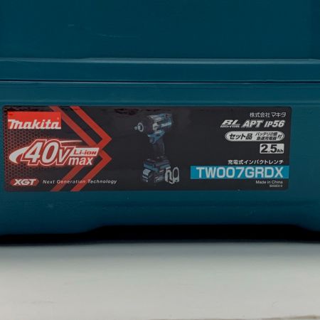  MAKITA マキタ 充電式インパクトレンチ　40Vmax　2.5Ah TW007GRDX