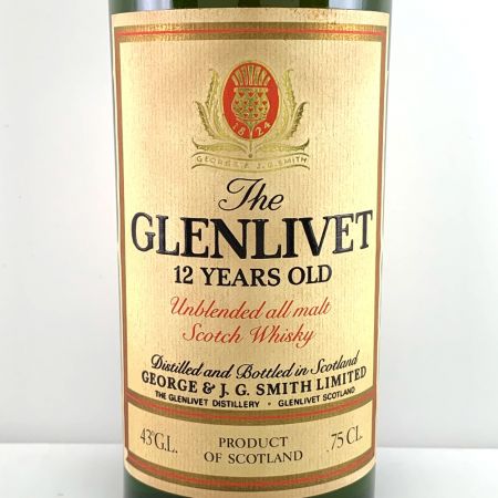  GLENLIVET 12年　アンブレンデッド　レッドキャップ　スコッチウイスキー　750ml　 未開栓