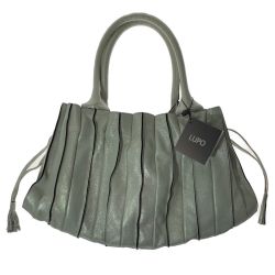 ▽▽ LUPO レザープリーツ　ハンドバッグ Aランク