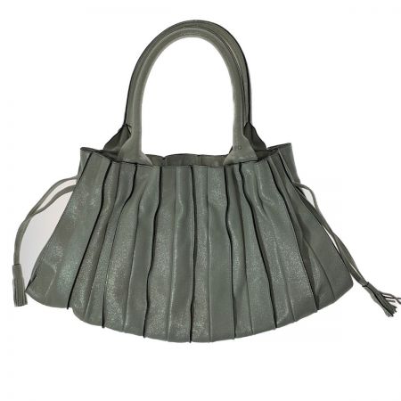  LUPO レザープリーツ　ハンドバッグ