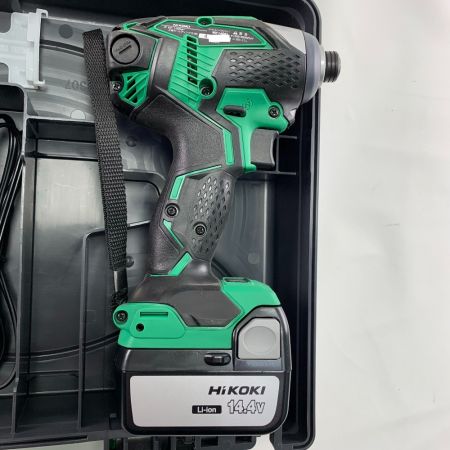  HiKOKI ハイコーキ コードレスインパクトドライバ　14.4V　3.0Ah WH14DKL 2LSCK(L) アグレッシブグリーン