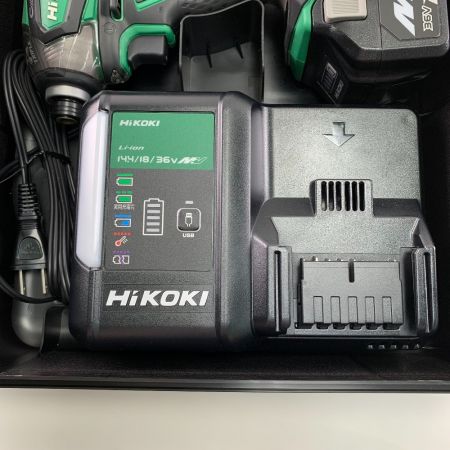  HiKOKI ハイコーキ コードレスインパクトドライバ　18V WH18DDL2 2LXPK（L） アグレッシブグリーン