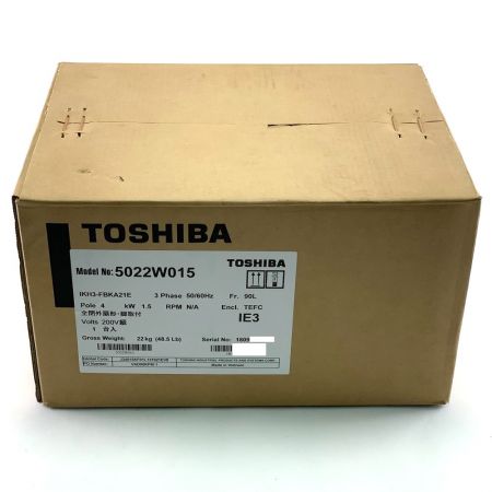  TOSHIBA 東芝 プレミアムゴールドモートル　全閉外扇形・脚取付　4P　1.5kw　 IKH3-FBKA21E
