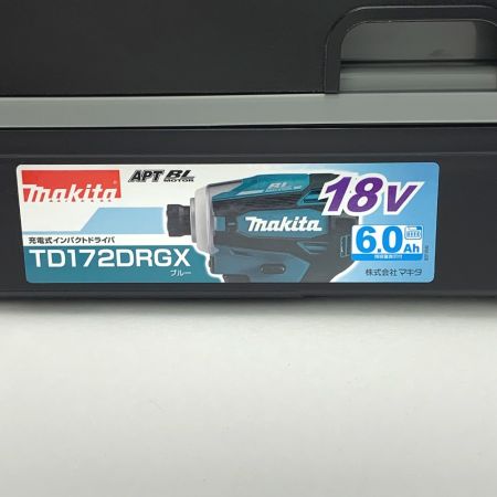  MAKITA マキタ 充電式インパクトドライバ　18V　6.0Ah TD172DRGX ブルー